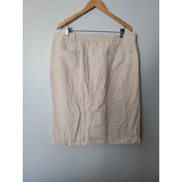 Pendeleton Women's 55% Linen Blend Midi Skirt Size 18 - Picture 3 of 6